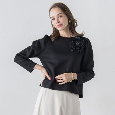 フラワーモチーフダンボールトップス≪手洗い可能≫ | Viaggio Blu