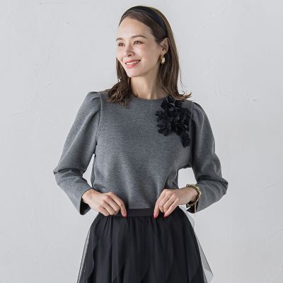 tovho トヴホ ブラッシュ バック プルーオーバー フラワー柄 トップス 1.jpg