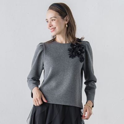 フラワーモチーフダンボールトップス≪手洗い可能≫ | Viaggio Blu