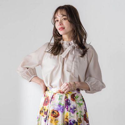 ＜Viaggio Blu (Women)＞サイドリボンカットソー