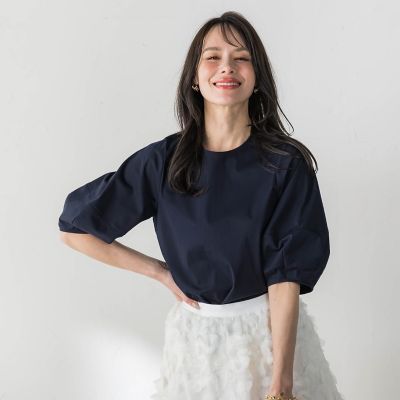 ランタンスリーブカットソー | Viaggio Blu (Women)/ビアッジョブルー
