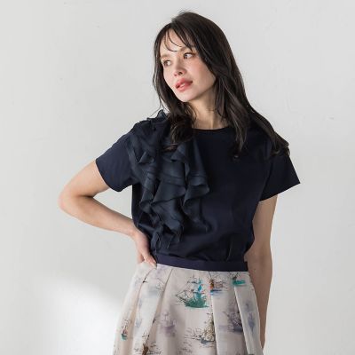 ＜Viaggio Blu (Women)＞アシメラッフルカットソー