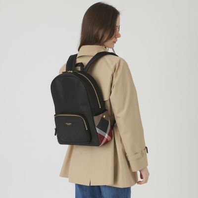 パーシャルクレストブリッジチェックナイロンバックパック | BLUE