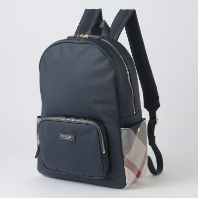 パーシャルクレストブリッジチェックナイロンバックパック | BLUE
