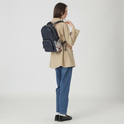 パーシャルクレストブリッジチェックナイロンバックパック | BLUE