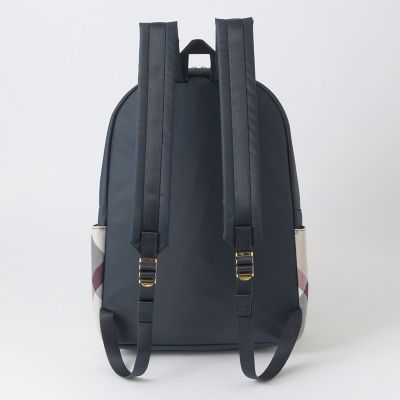 パーシャルクレストブリッジチェックナイロンバックパック | BLUE