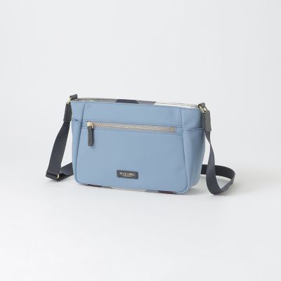 パーシャルクレストブリッジチェックナイロンミニショルダー | BLUE