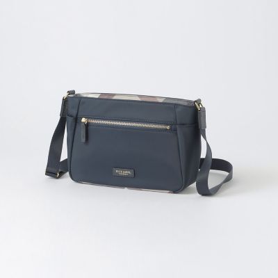 パーシャルクレストブリッジチェックナイロンミニショルダー | BLUE