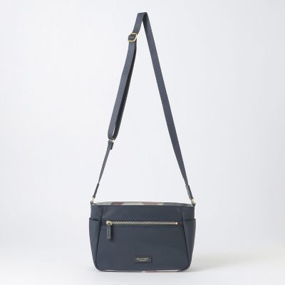パーシャルクレストブリッジチェックナイロンミニショルダー | BLUE