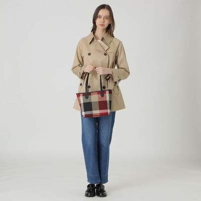 クレストブリッジチェックロゴプリントトート | BLUE LABEL