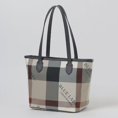 クレストブリッジチェックロゴプリントトート | BLUE LABEL