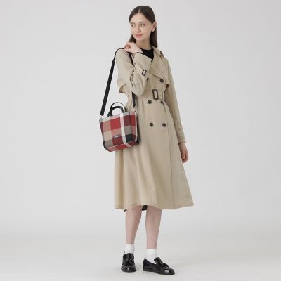 クレストブリッジチェックキャンバススクエアミニトート | BLUE LABEL