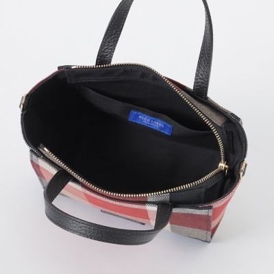 クレストブリッジチェックキャンバススクエアミニトート | BLUE LABEL