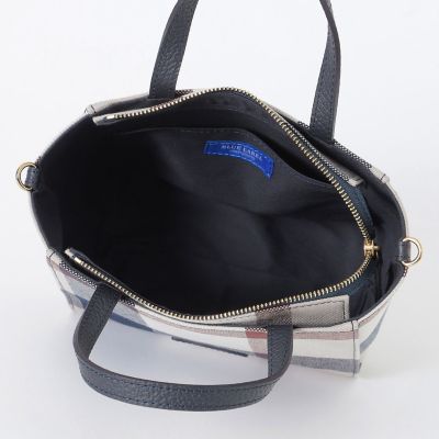 クレストブリッジチェックキャンバススクエアミニトート | BLUE LABEL