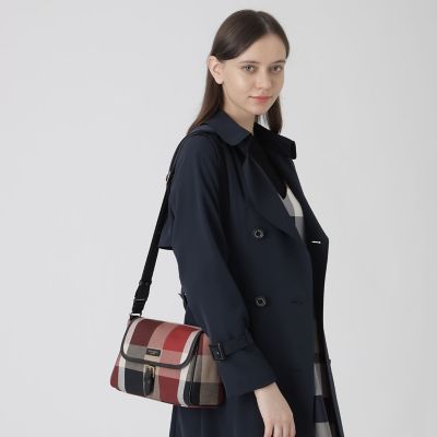 未使用・現行✨ブルーレーベルクレストブリッジ チェックキャンバスかぶせショルダー クレストブリッジチェックキャンバスかぶせショルダー | BLUE LABEL