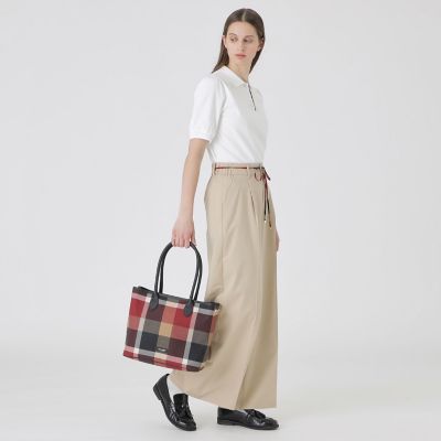 クレストブリッジチェックPVCトート | BLUE LABEL CRESTBRIDGE