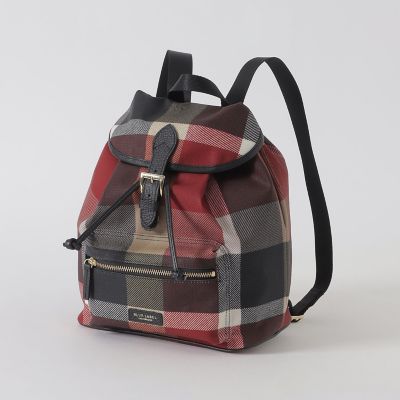 未使用・現行✨ブルーレーベルクレストブリッジ チェックPVCバックパック レッド クレストブリッジチェックPVCバックパック | BLUE LABEL