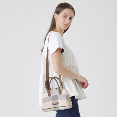 クレストブリッジチェックPVCブガッティバッグ | BLUE LABEL 