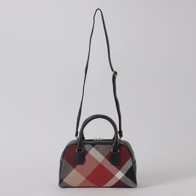 クレストブリッジチェックキャンバスミニボストン | BLUE LABEL