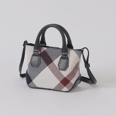クレストブリッジチェックキャンバスミニバッグ | BLUE LABEL