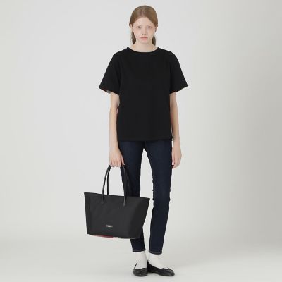 パーシャルクレストブリッジチェックナイロントート | BLUE LABEL