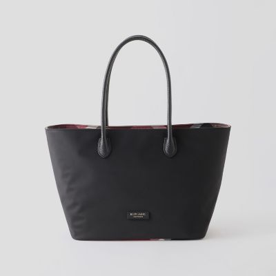 パーシャルクレストブリッジチェックナイロントート | BLUE LABEL