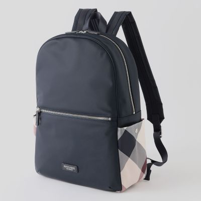 パーシャルクレストブリッジチェックナイロンバックパック | BLUE