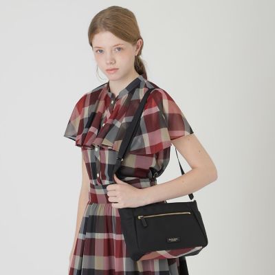 パーシャルクレストブリッジチェックナイロンミニショルダー | BLUE