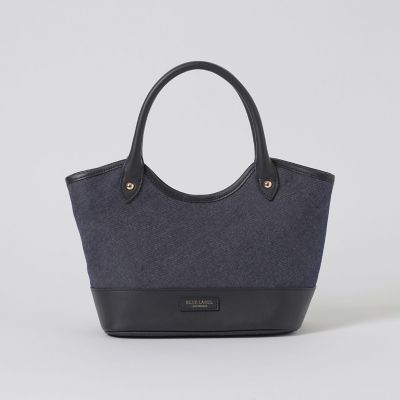 BLACK LABEL CRESTBRIDGE リバーシブルレザートートバッグ レザー切替ミニトート | BLUE LABEL CRESTBRIDGE (Women)/ブルー