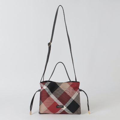 クレストブリッジチェックカルゼギャザーバッグ | BLUE LABEL