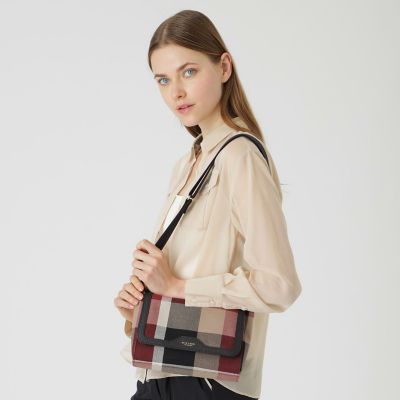 クレストブリッジチェックキャンバスかぶせショルダー | BLUE LABEL