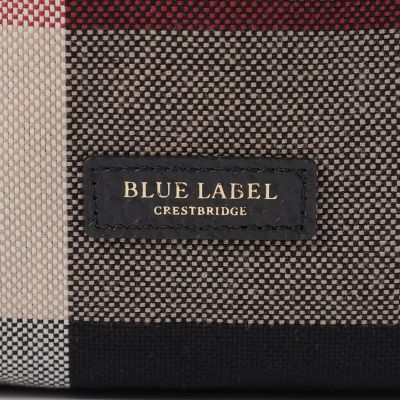 クレストブリッジチェックキャンバス巾着ショルダー | BLUE LABEL
