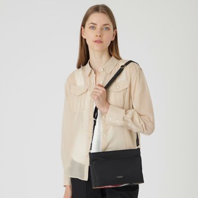 パーシャルクレストブリッジチェックナイロンミニショルダー | BLUE