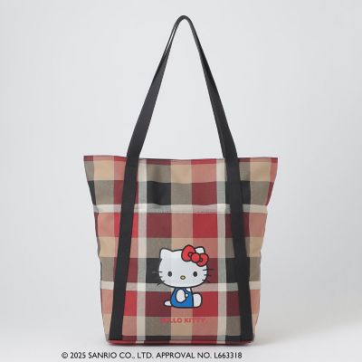 ハローキティコラボ】クレストブリッジチェックビッグトート | BLUE