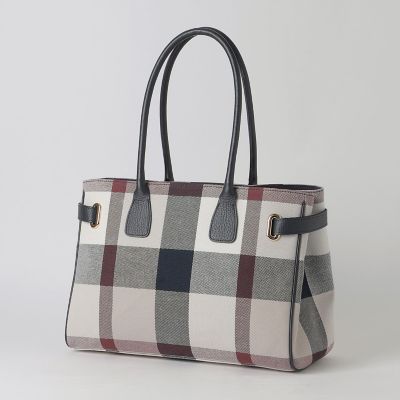 クレストブリッジチェックキャンバスハトメトート | BLUE LABEL