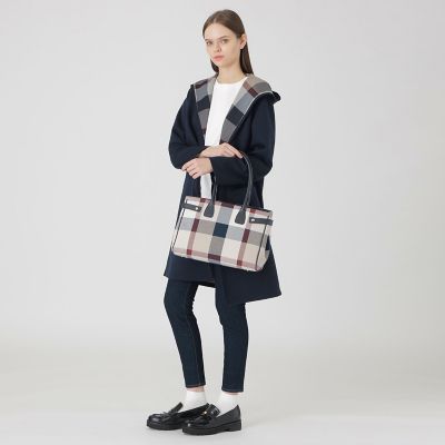 クレストブリッジチェックキャンバスハトメトート | BLUE LABEL