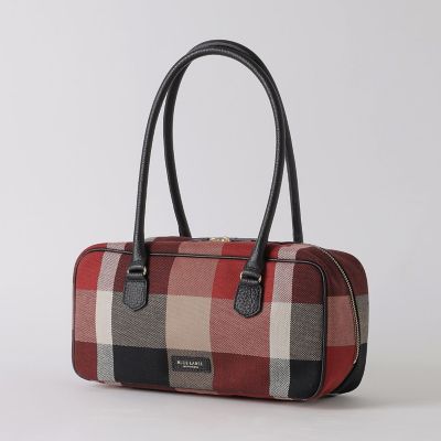 クレストブリッジチェックキャンバスボストンバッグ | BLUE LABEL