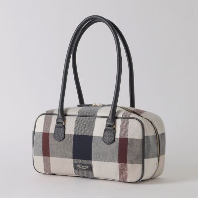 クレストブリッジチェックキャンバスボストンバッグ | BLUE LABEL