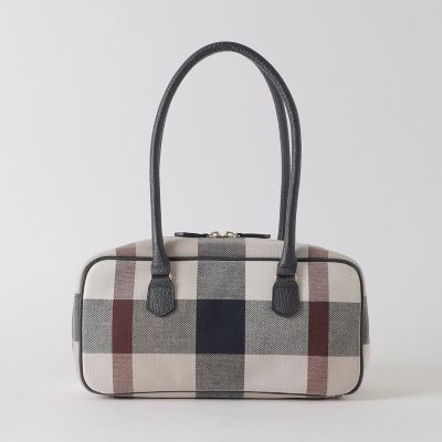 クレストブリッジチェックキャンバスボストンバッグ | BLUE LABEL