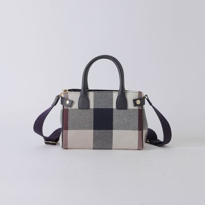 クレストブリッジチェックキャンバスハトメミニトート | BLUE LABEL