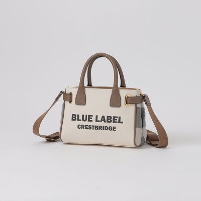 ＜BLUE LABEL CRESTBRIDGE (Women)＞ロゴプリントハトメミニトート