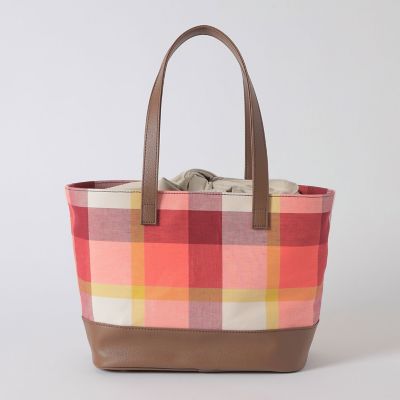 クレストブリッジチェックコットンリネントート | BLUE LABEL