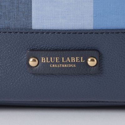 クレストブリッジチェックコットンリネントート | BLUE LABEL
