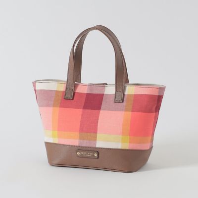 ＜BLUE LABEL CRESTBRIDGE (Women)＞クレストブリッジチェックコットンリネンミニトート