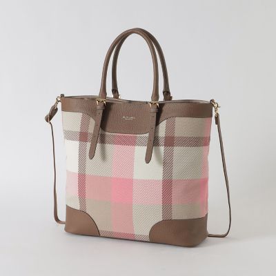 ＜BLUE LABEL CRESTBRIDGE (Women)＞【一部店舗限定】クレストブリッジチェックツィードトート