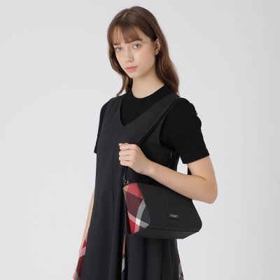 パーシャルクレストブリッジチェックPVCミニショルダー | BLUE
