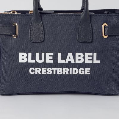 新品CB CRESTBRIDGE シービークレストブリッジ ミドルトートバッグ ロゴプリントハトメミドルトート | BLUE LABEL CRESTBRIDGE (Women