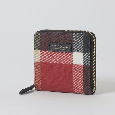 クレストブリッジチェックPVC二つ折り財布 | BLUE LABEL