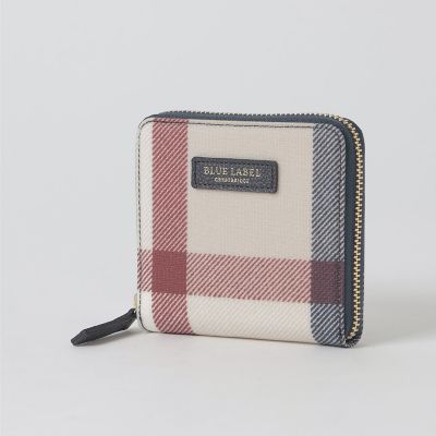クレストブリッジチェックPVC二つ折り財布 | BLUE LABEL