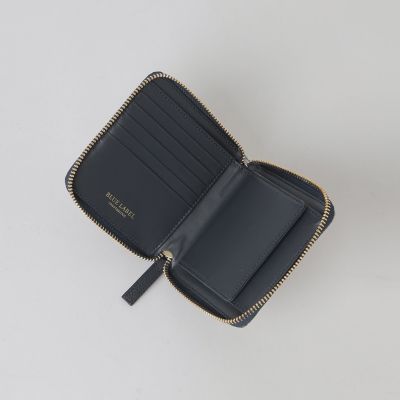 新品未使用 ブルーレーベルクレストブリッジ 二つ折り財布 コンパクト 箱付き BLUE LABEL CRESTBRIDGE - BLUE LABEL CRESTBRIDGE レザー二つ折り財布
